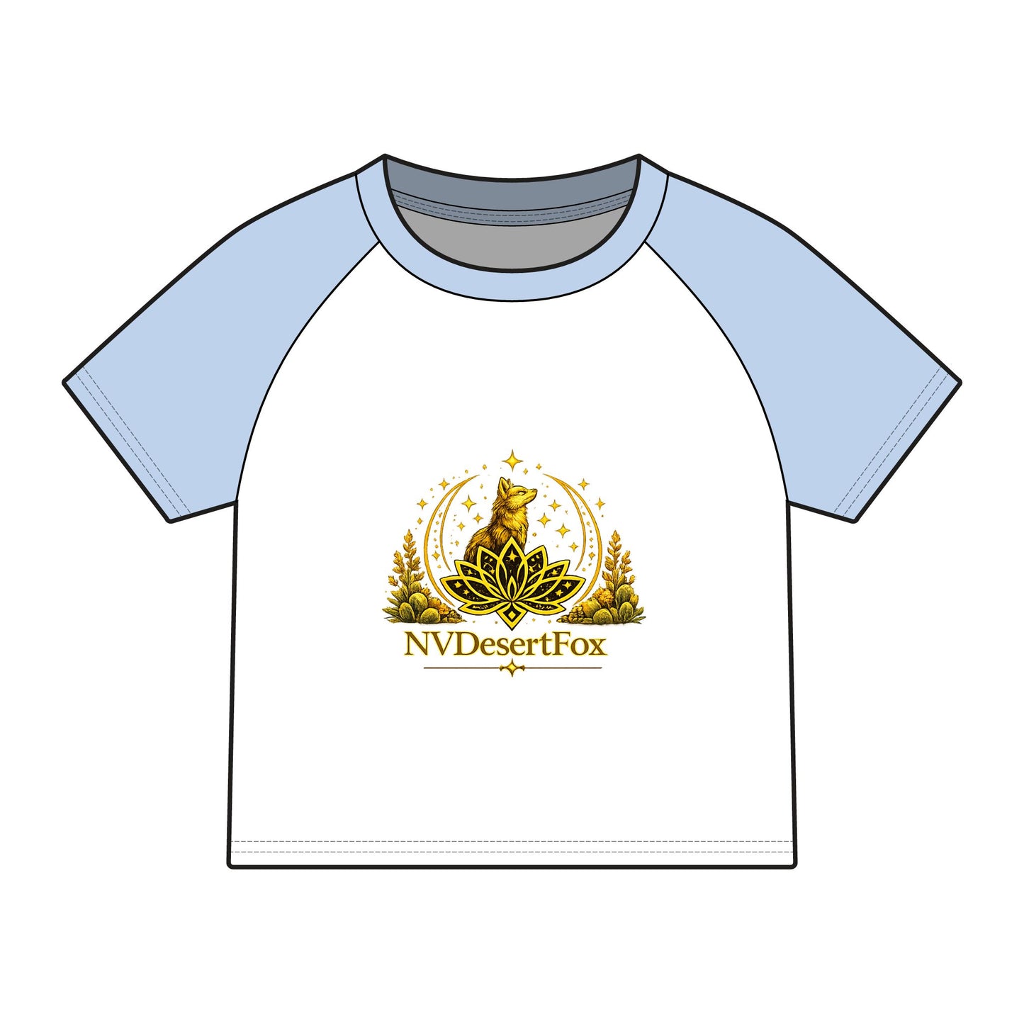 Desert Fox Floral Logo Raglan Tee