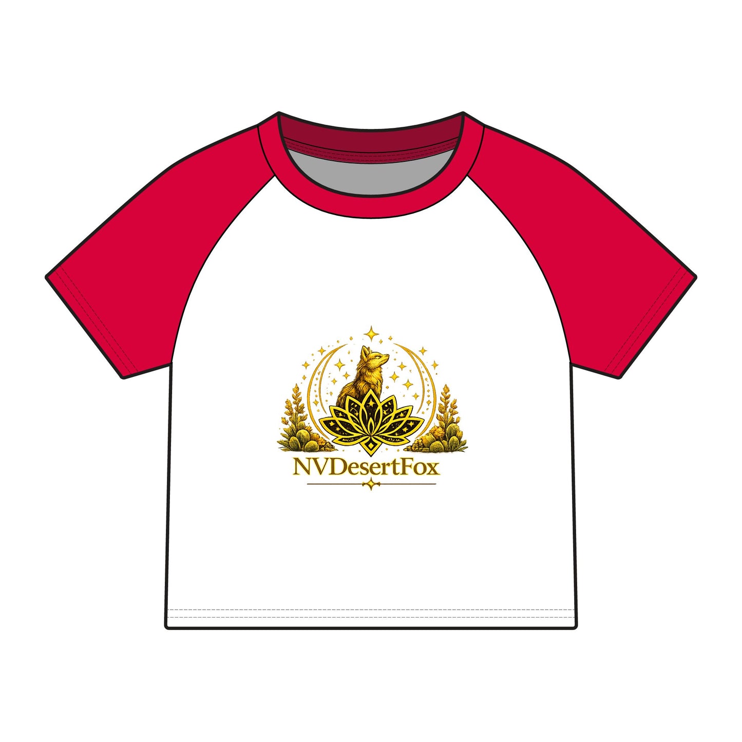 Desert Fox Floral Logo Raglan Tee