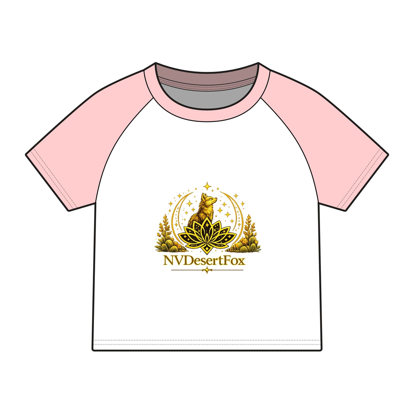 Desert Fox Floral Logo Raglan Tee