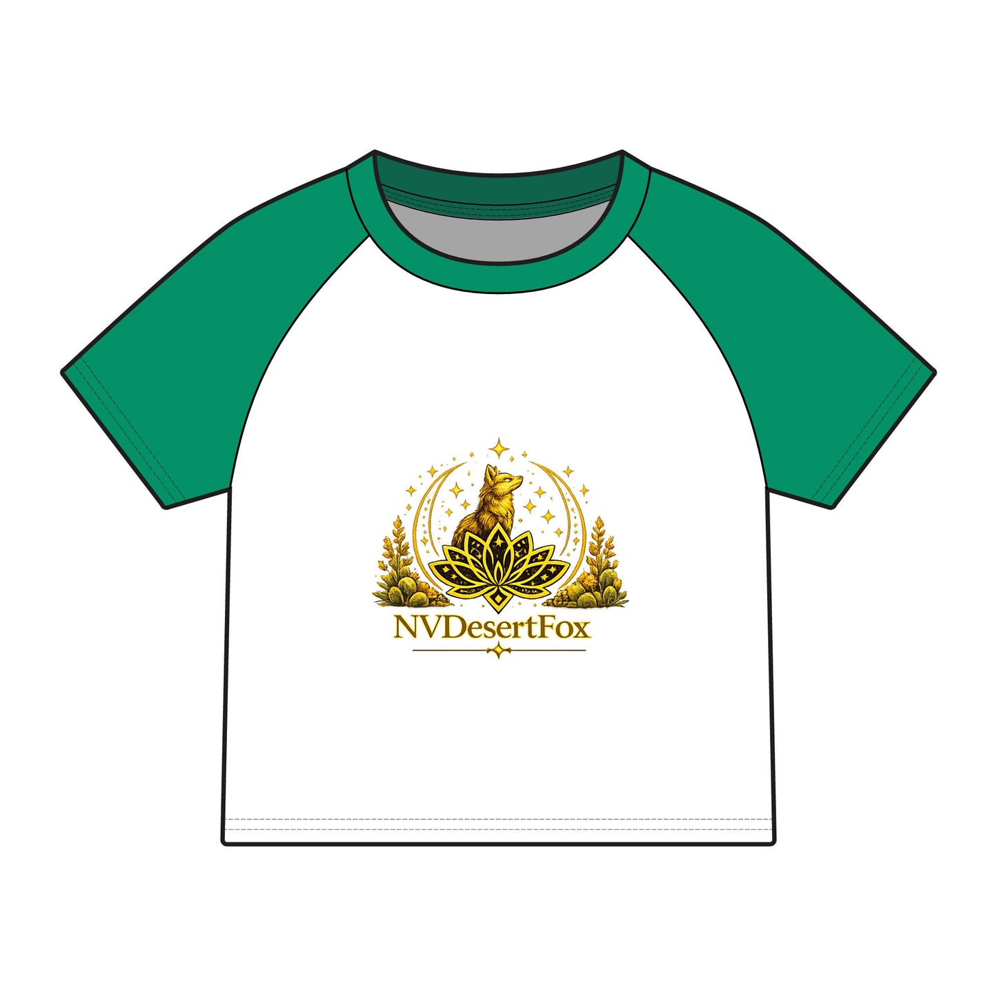 Desert Fox Floral Logo Raglan Tee