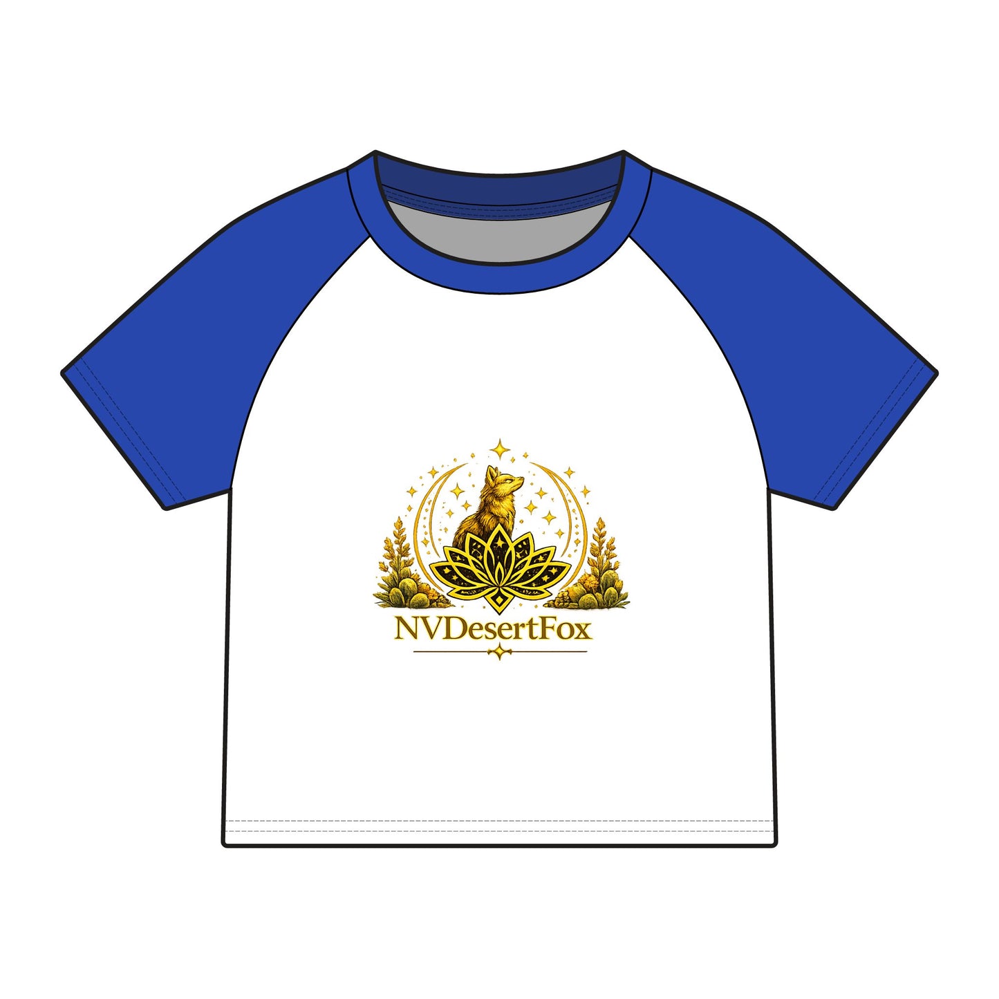 Desert Fox Floral Logo Raglan Tee