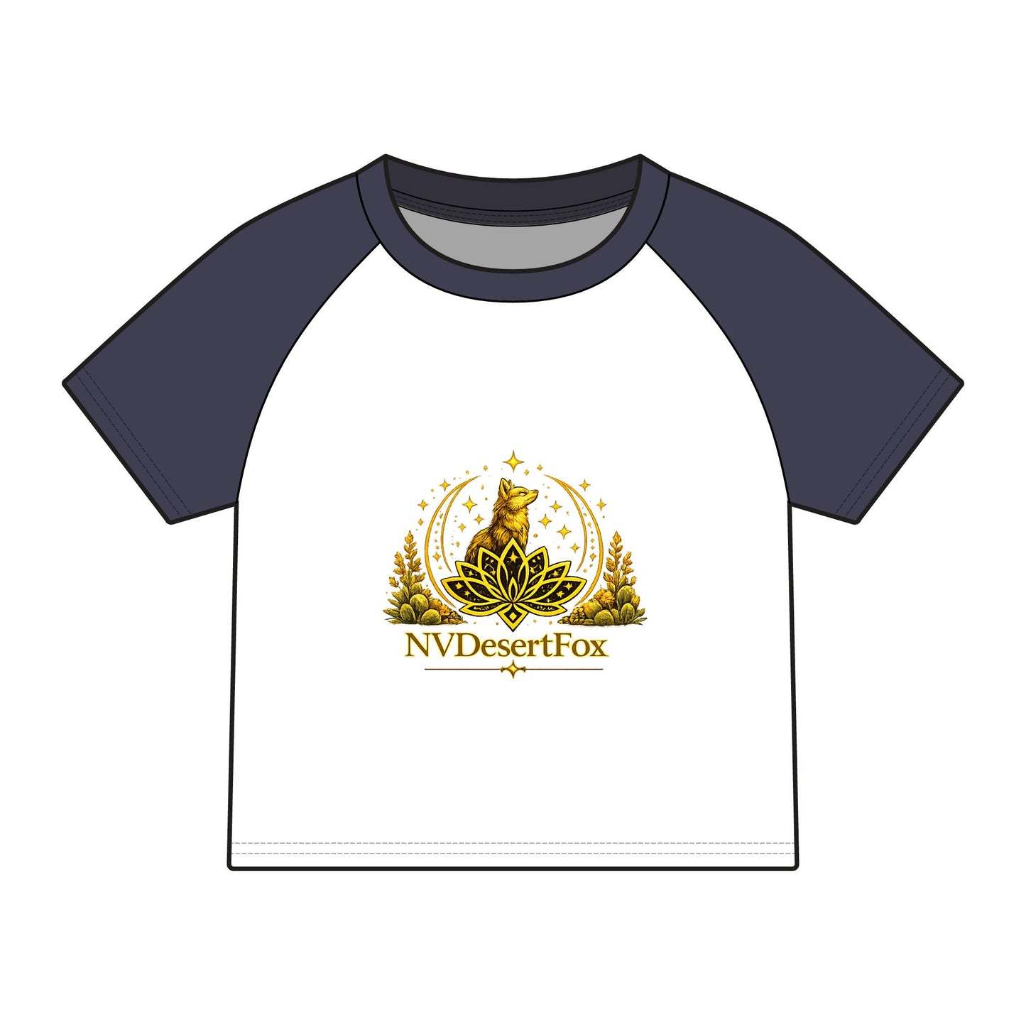 Desert Fox Floral Logo Raglan Tee