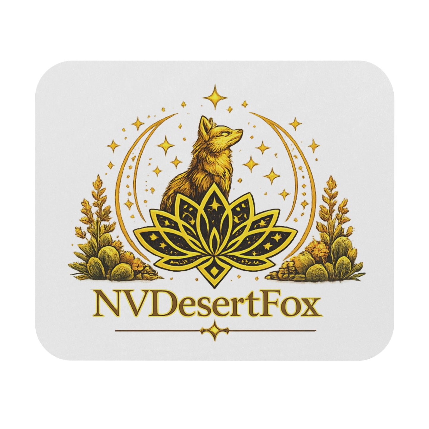 Desert Fox Mouse Pad — NVDesertFox Floral Crescent Desk Mat