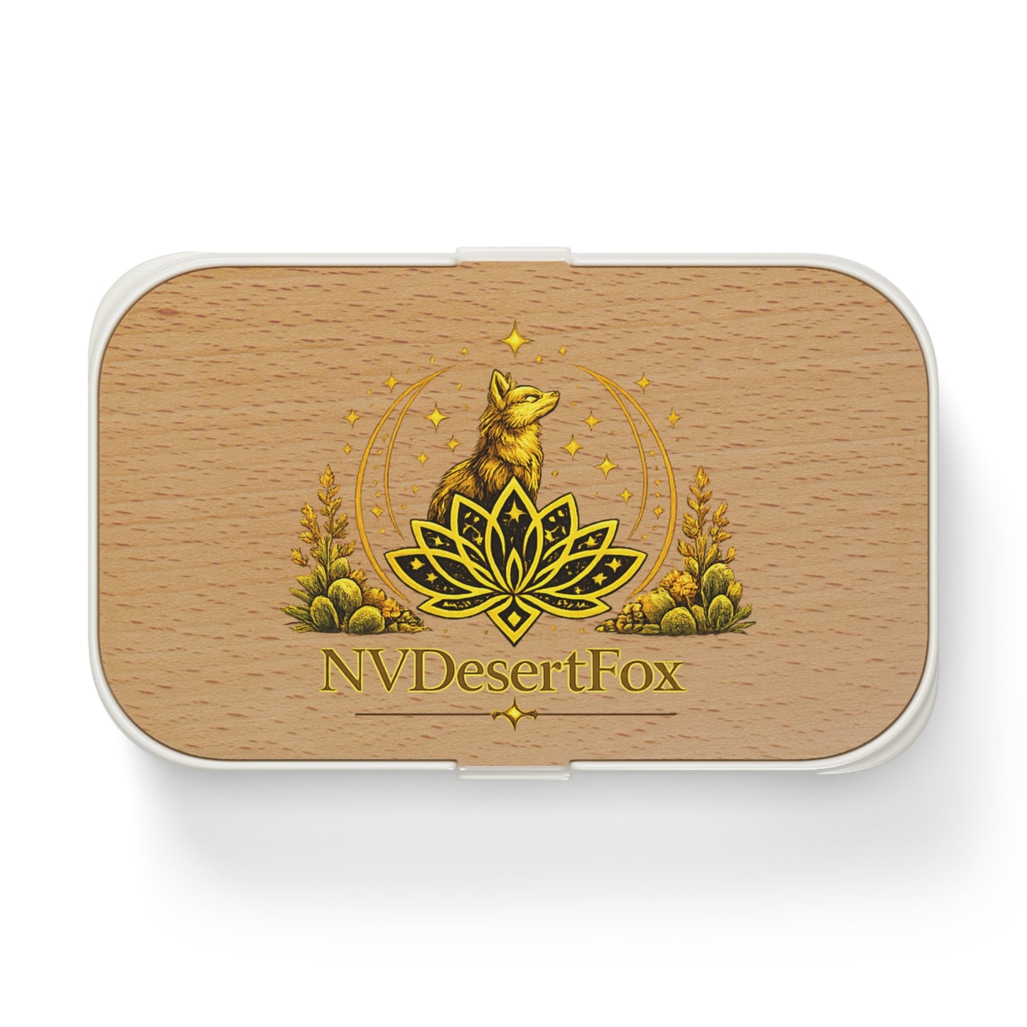 Desert Fox Bento Lunch Box — Wood Grain Eco-Friendly Meal Container