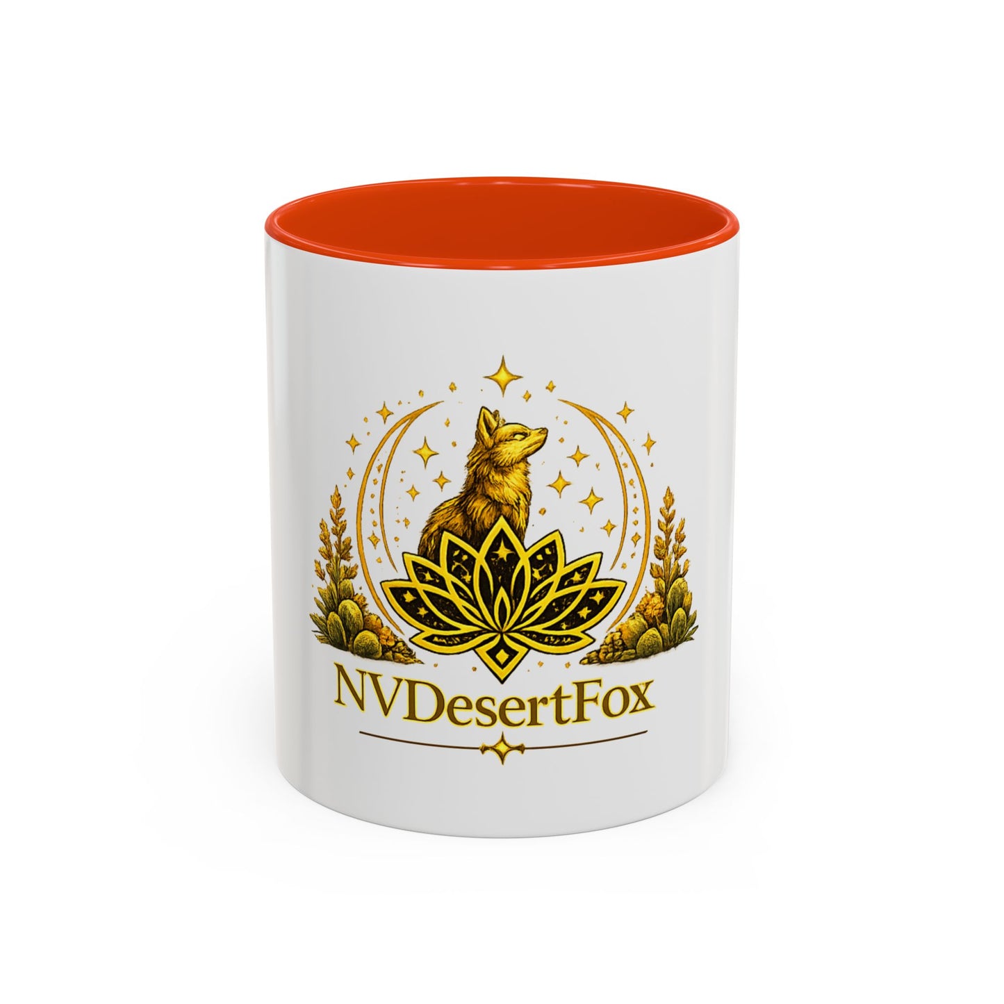 Desert Fox Logo Mug — NVDesertFox Gold Fox Coffee Cup (11oz/15oz)