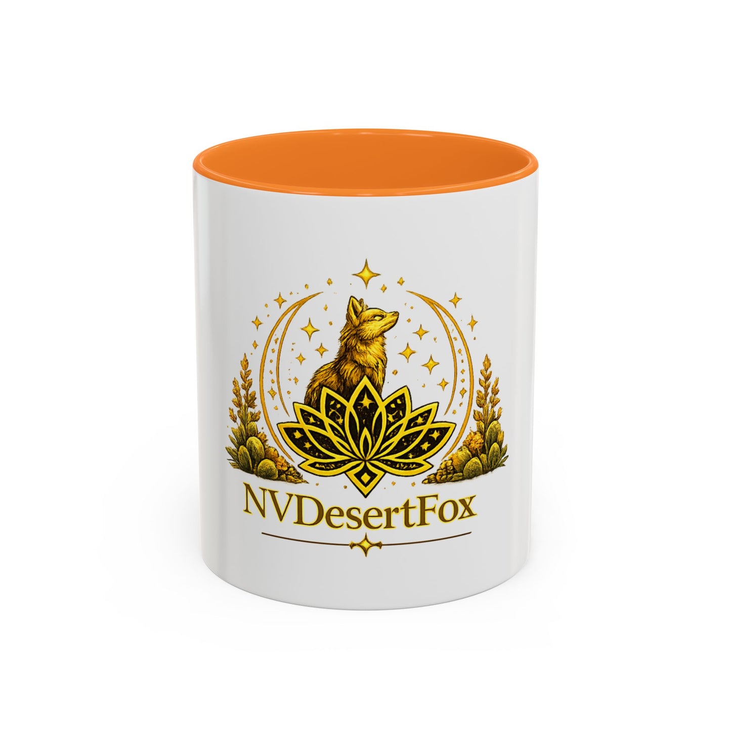 Desert Fox Logo Mug — NVDesertFox Gold Fox Coffee Cup (11oz/15oz)
