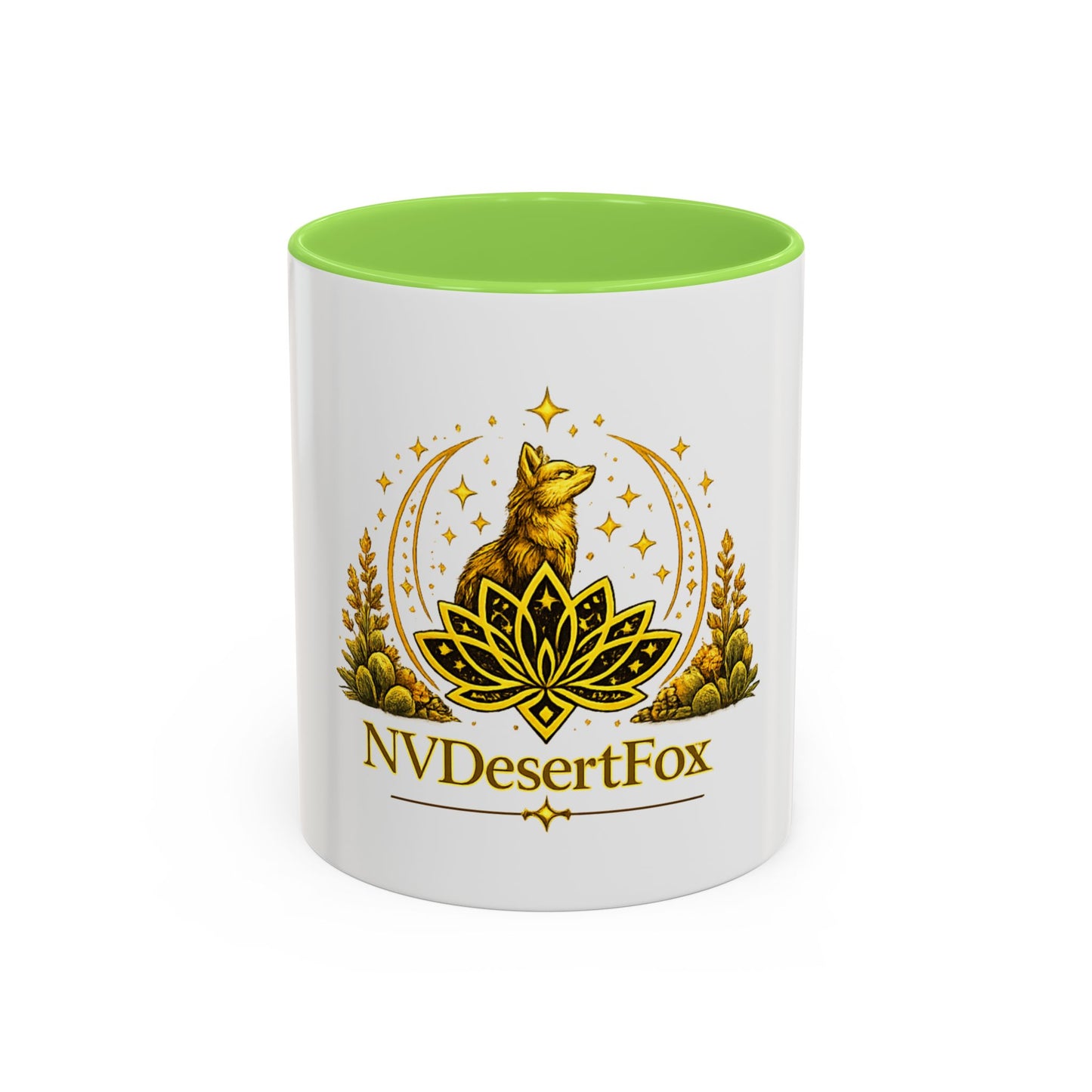 Desert Fox Logo Mug — NVDesertFox Gold Fox Coffee Cup (11oz/15oz)