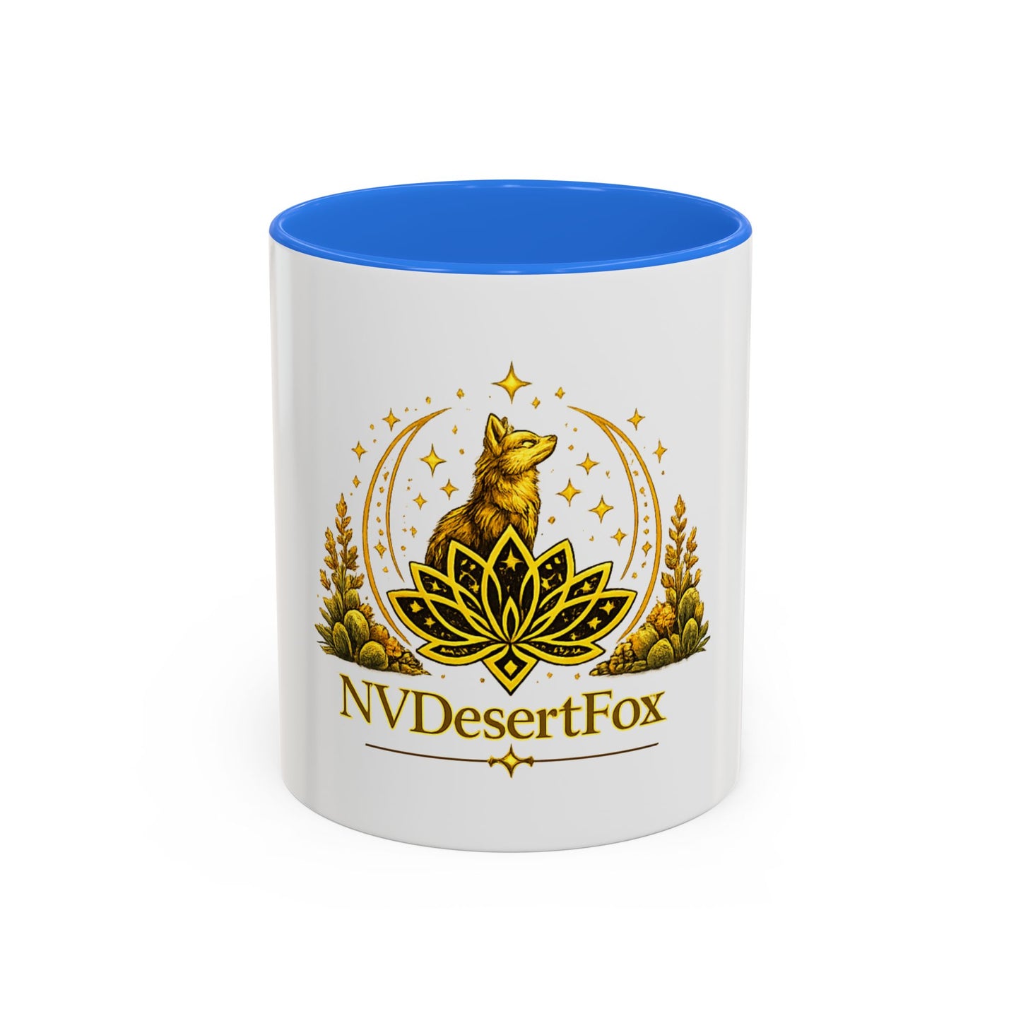 Desert Fox Logo Mug — NVDesertFox Gold Fox Coffee Cup (11oz/15oz)
