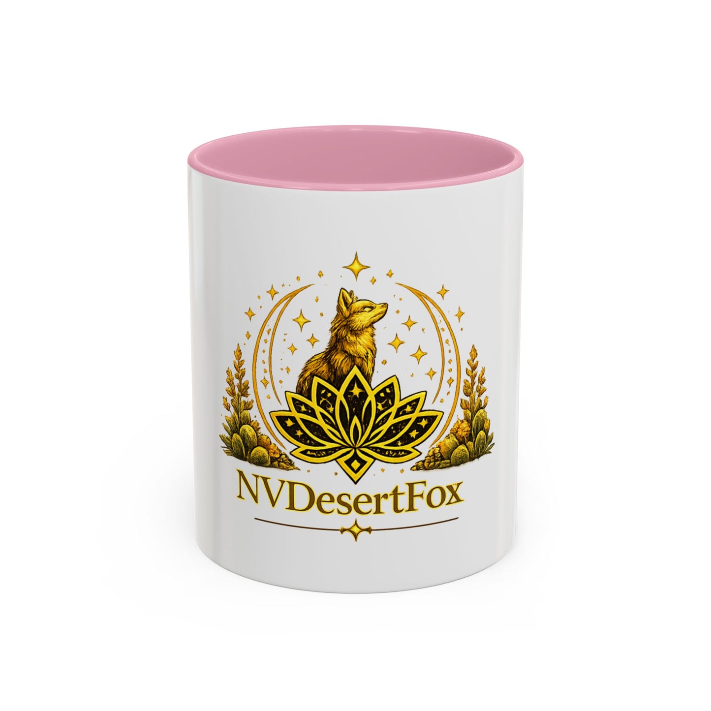Desert Fox Logo Mug — NVDesertFox Gold Fox Coffee Cup (11oz/15oz)