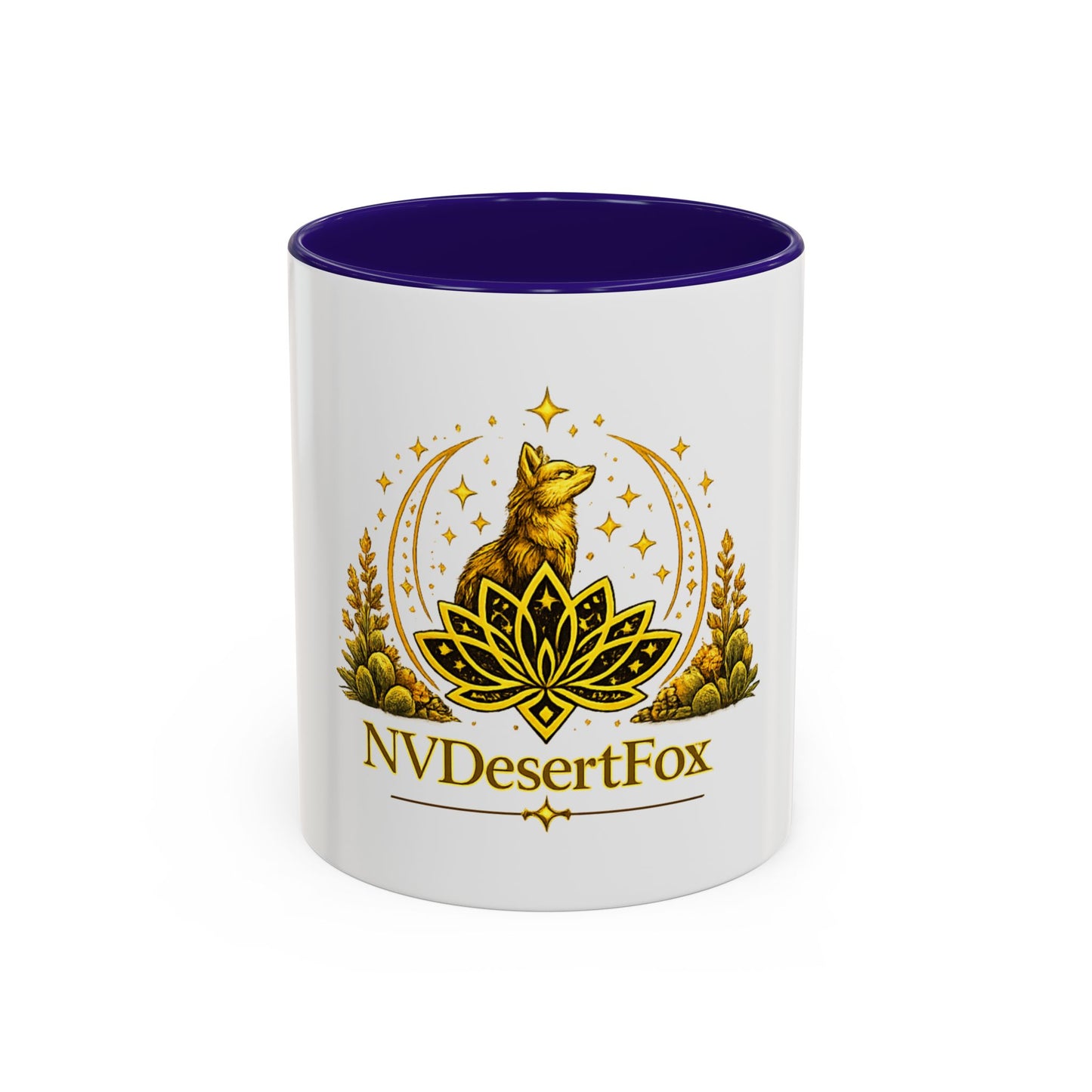 Desert Fox Logo Mug — NVDesertFox Gold Fox Coffee Cup (11oz/15oz)