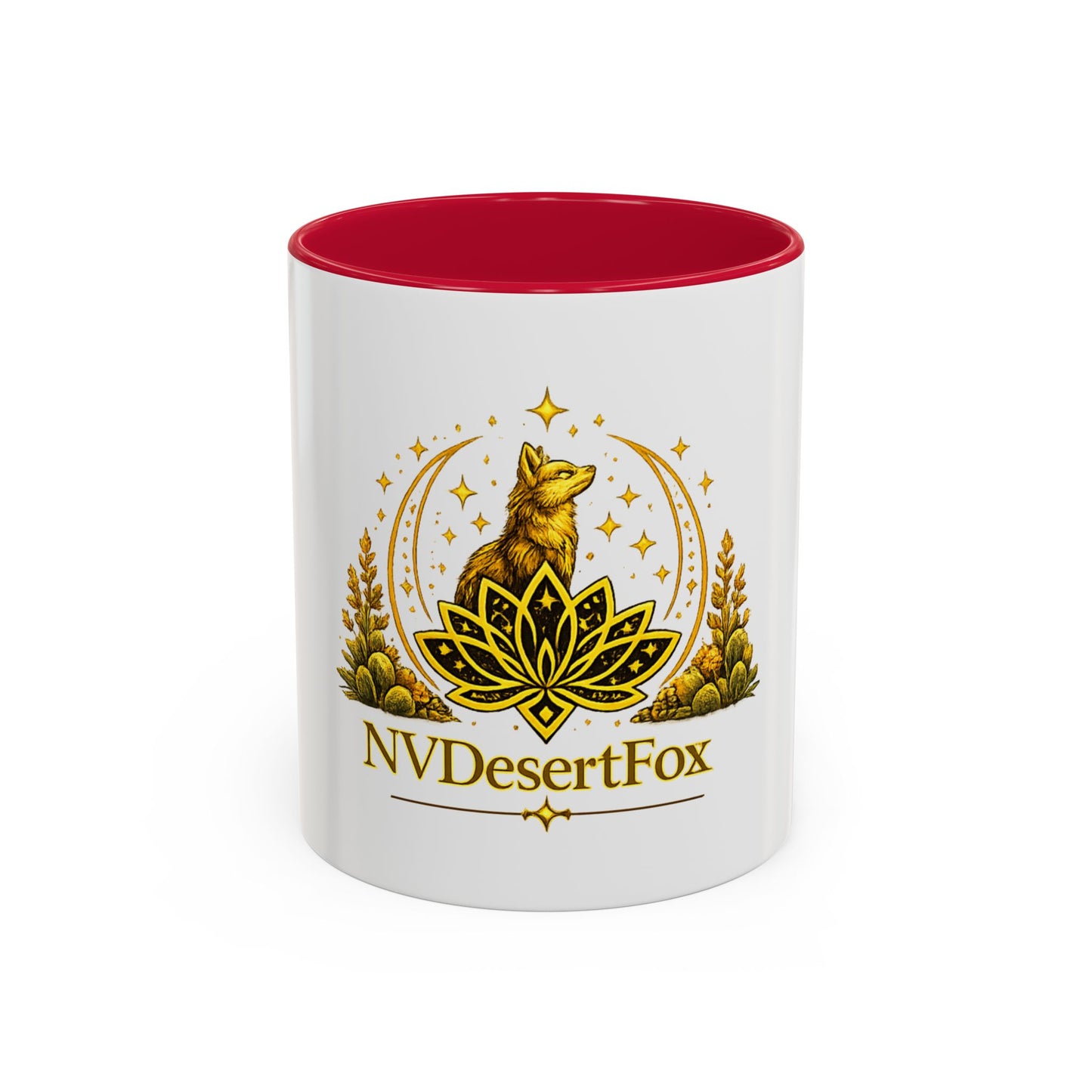 Desert Fox Logo Mug — NVDesertFox Gold Fox Coffee Cup (11oz/15oz)