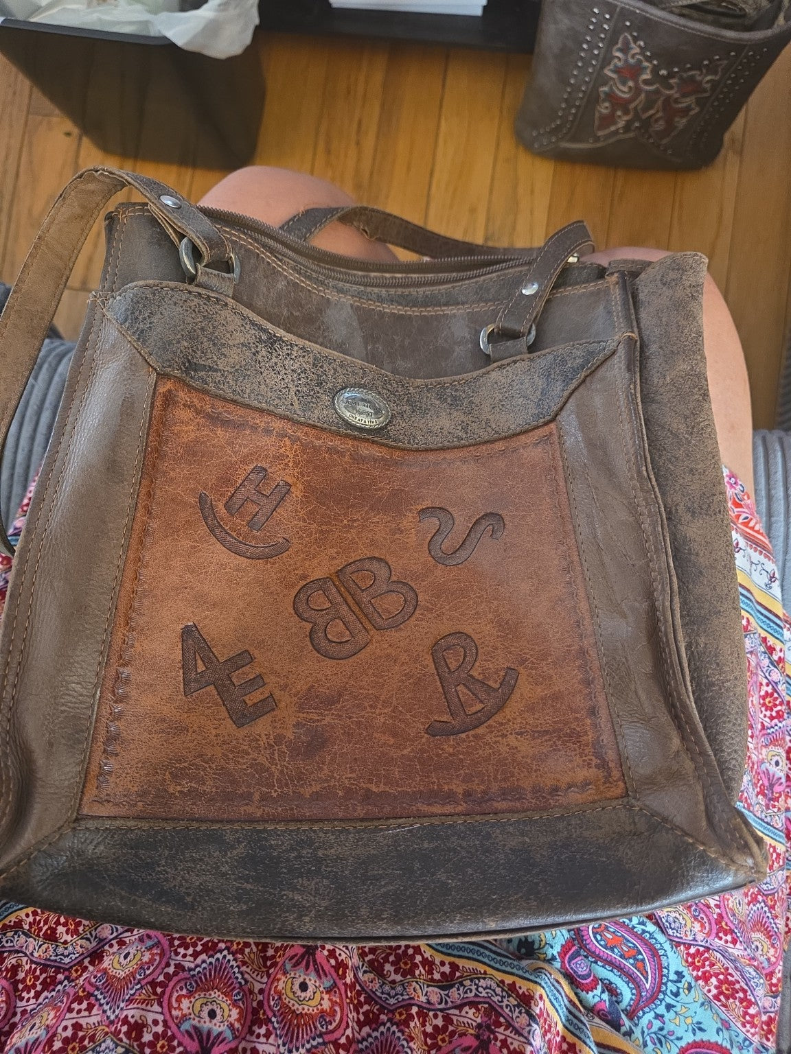 American West Genuine Leather Purse & Matching Wallet Set