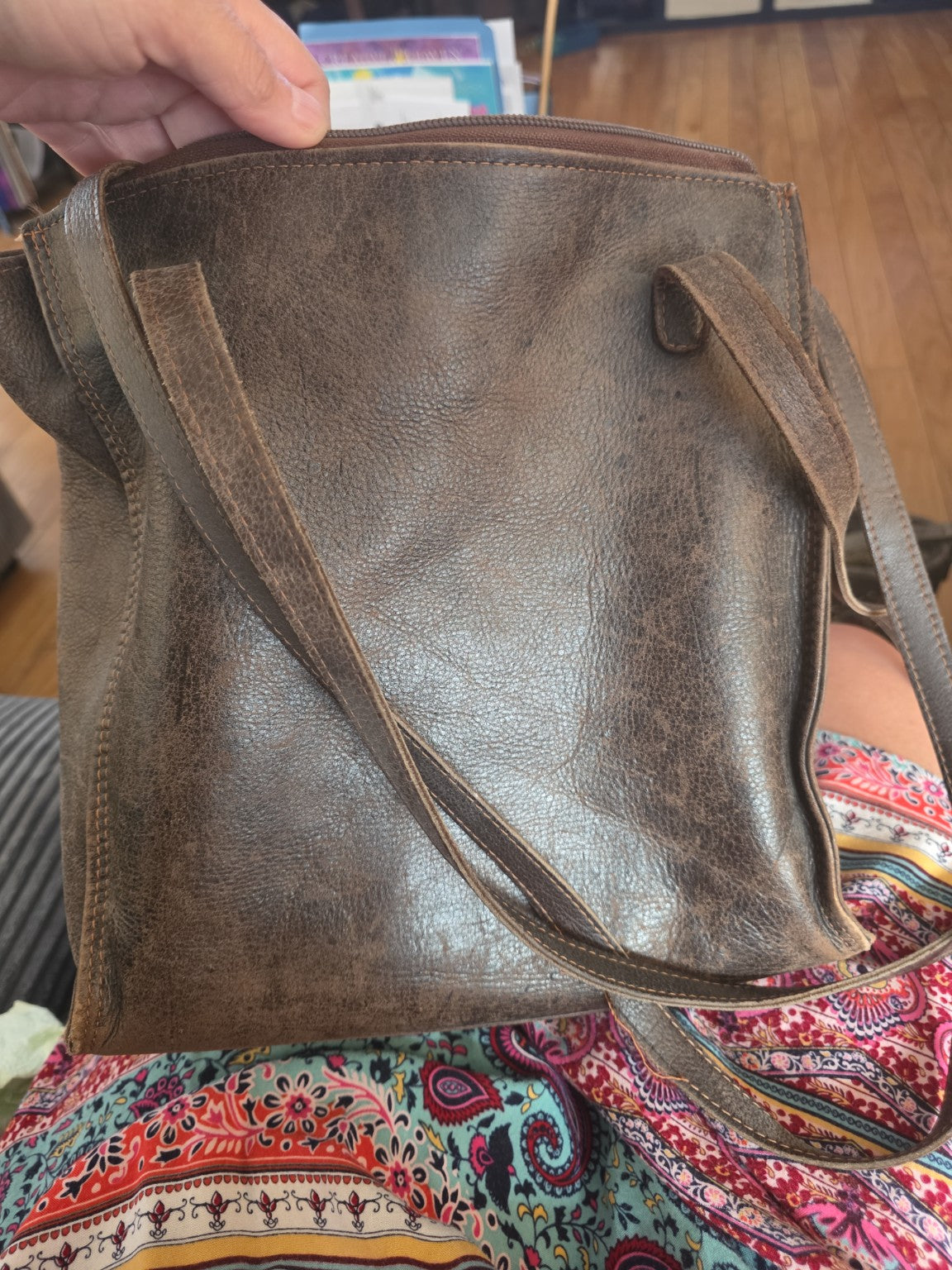 American West Genuine Leather Purse & Matching Wallet Set